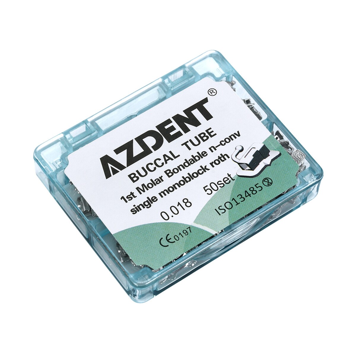 200Pcs=50Sets/Box Dental Orthodontic Inblock MIM Buccal Tube 1st/2nd Molar Bondable Non-Convertible Single Tube Roth - KiwisLove