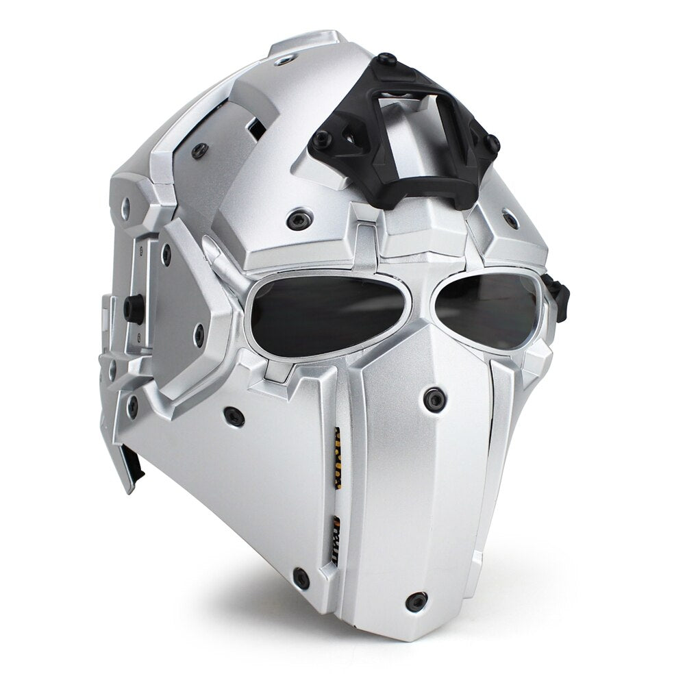 Tactical Helmet Obsidian GOBL Terminator Helmet with Mask Transparent Goggle for Hunting Paintball Military Cosplay CS Game - KiwisLove