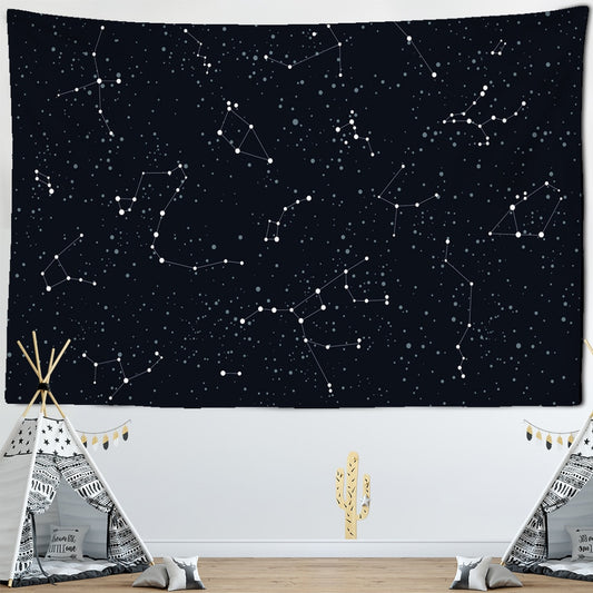 Black Universe Starry Sky Tapestry Wall Galaxy Psychedelic Tapiz Witchcraft Astrology Bed Cover Beach Blanket Home Decor - KiwisLove