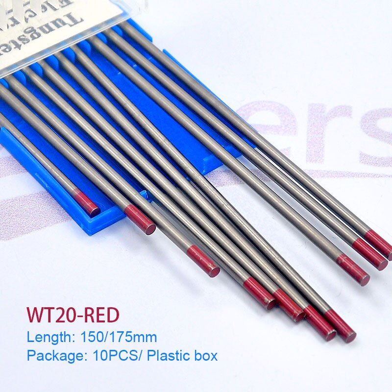 TIG Welding Parts WT20 WC20 WL20 WL15 WZ8 Tungsten Needle Electrode Argon Arc Red Head tungsten needle 3.2x150 175mm - KiwisLove