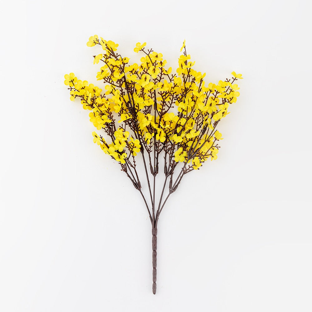 Silk Gypsophila Artificial Flowers for Decoration Home Plastic Stem Bride Wedding Bouquet Mariage Cherry Blossom Fake Flower DIY - KiwisLove