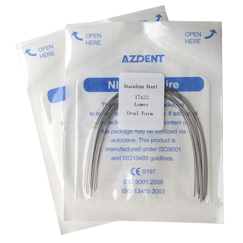 AZDENT Stainless Steel Arch Wires Rectangular Oval Form Orthodontic Archwire Dentist Tool - KiwisLove