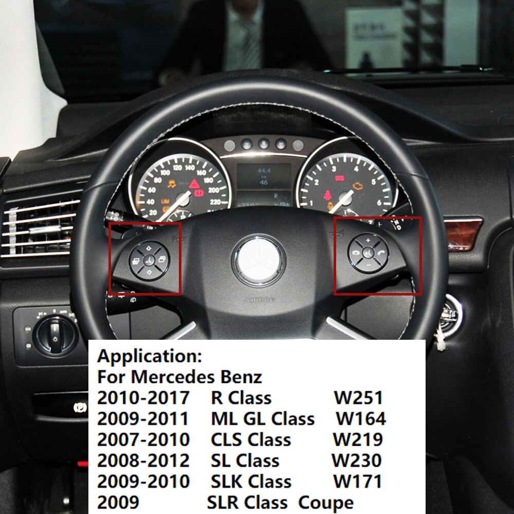 Car Multi-Function Steering Wheel Switch Control Button For Mercedes W164 ML GL W251 R Class W219 W230 W171 350 400 450 500 - KiwisLove