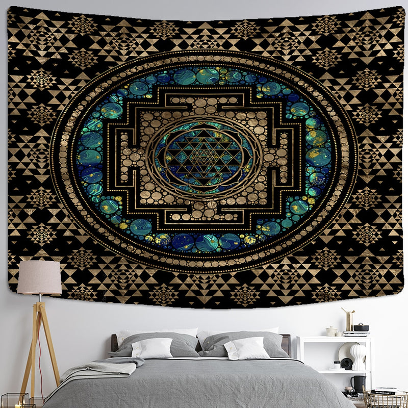 Tree of Life Art Tapestry Wall Hanging Bohemian Yoga Mat Large Size Sheets Psychedelic Witchcraft Hippie Home Decor - KiwisLove