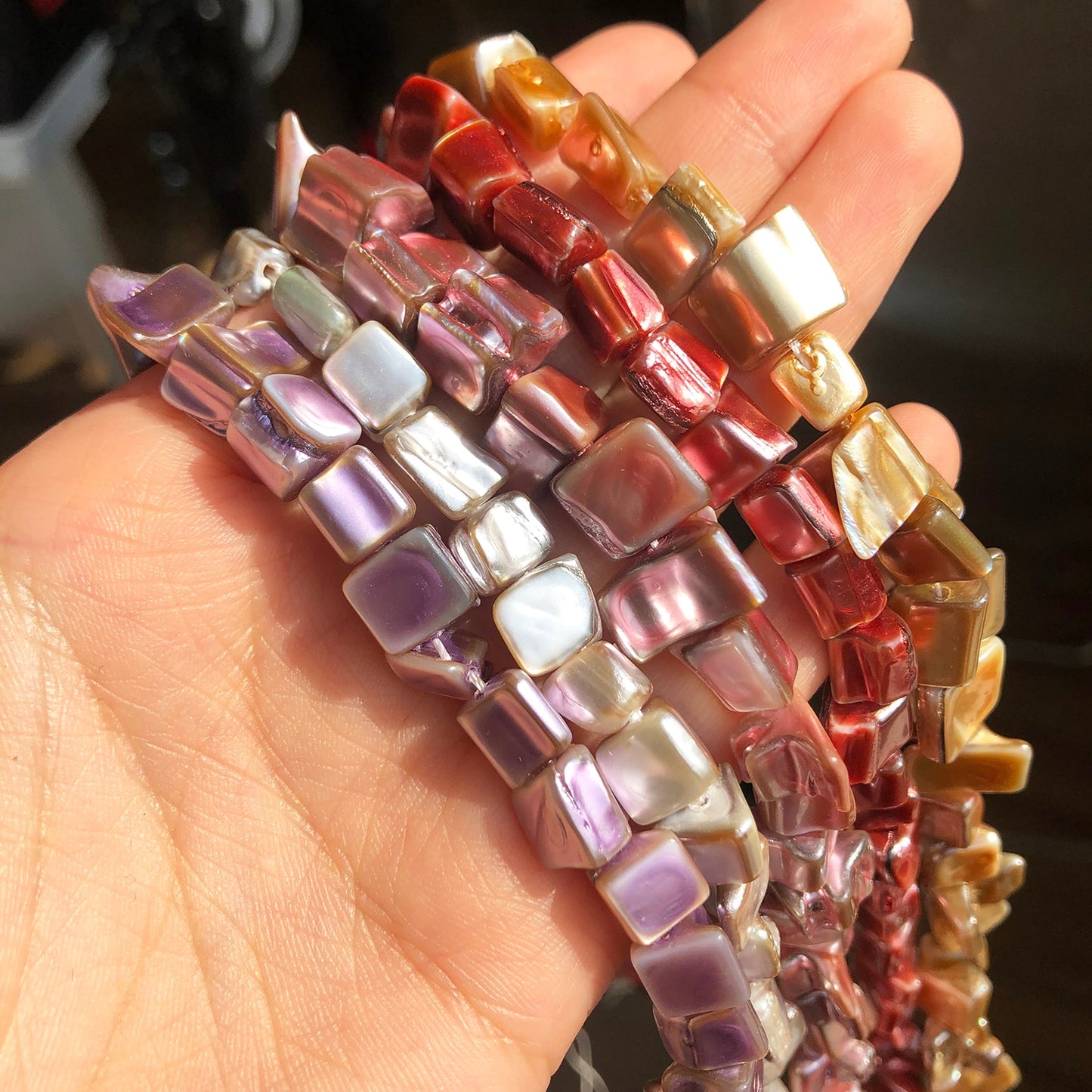 Imitation Pearl Beads Red Purple Grey Irregular Freshwater Shell Pearl Loose Beads for Jewelry Making DIY Bracelet Accessories - KiwisLove