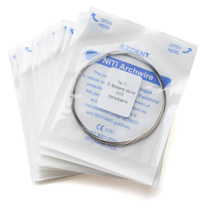 AZDENT Dental Orthodontic Niti Round Arch Wire Size 0.012 0.014 0.016 Length 5M/Pack - KiwisLove