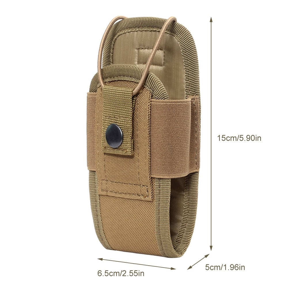 1000D Airsoft Molle Radio Walkie Talkie Pouch Tactical Waist Bag Holder Pocket Portable Interphone Holster Hunting Carry Bag - KiwisLove