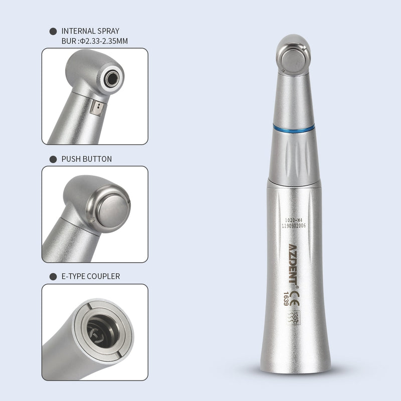 AZDENT Dental Low Speed Handpiece Contra Angle Straight Inner Water Internal Spray Air Turbine Dentist Tools - KiwisLove