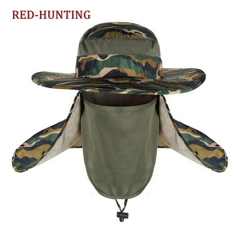 2022 Outdoor UV Protection Face Neck Flap Sun fishing hat Mask Headband Fishing equipment Fishing Sun Rain Anti-mosquito Hat - KiwisLove