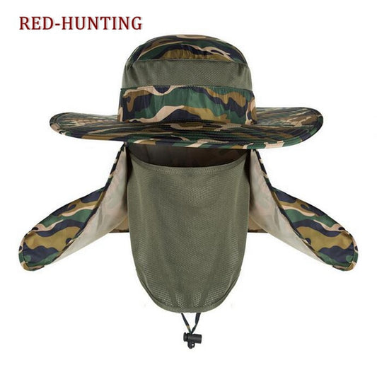 2022 Outdoor UV Protection Face Neck Flap Sun fishing hat Mask Headband Fishing equipment Fishing Sun Rain Anti-mosquito Hat - KiwisLove