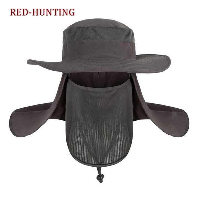 2022 Outdoor UV Protection Face Neck Flap Sun fishing hat Mask Headband Fishing equipment Fishing Sun Rain Anti-mosquito Hat - KiwisLove