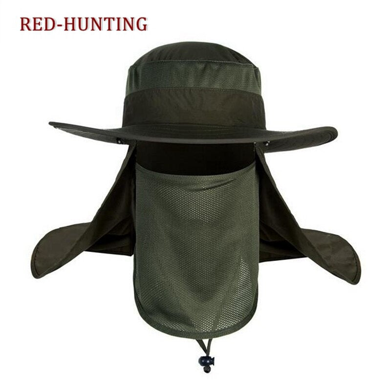 2022 Outdoor UV Protection Face Neck Flap Sun fishing hat Mask Headband Fishing equipment Fishing Sun Rain Anti-mosquito Hat - KiwisLove