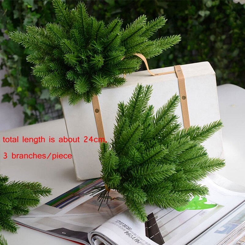 5 Pcs Artificial Plants Pine Branches Christmas Tree Accessories DIY New Year Party Decorations Xmas Ornaments Kids Gift A4520 - KiwisLove