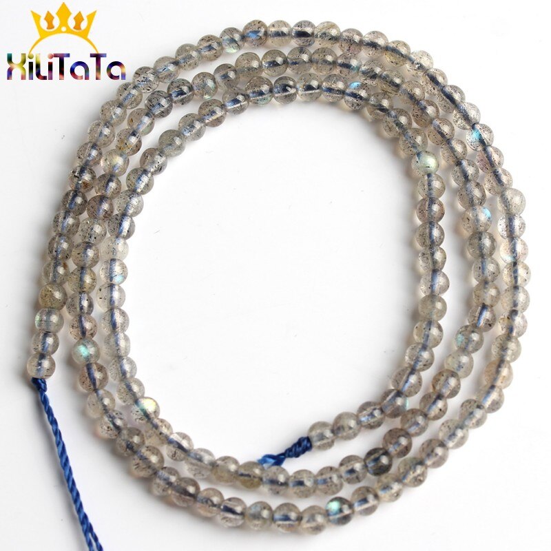 2-3mm Natural Stone Agates Labradorite Quartz Amazonite Crystal Beads Round Loose Spacer Beads For Jewelry Making DIY Bracelets - KiwisLove