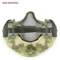 Outdoor Sports Steel Mesh Half Face Protective Mask Hunting Metal Wire Half Face CS - KiwisLove