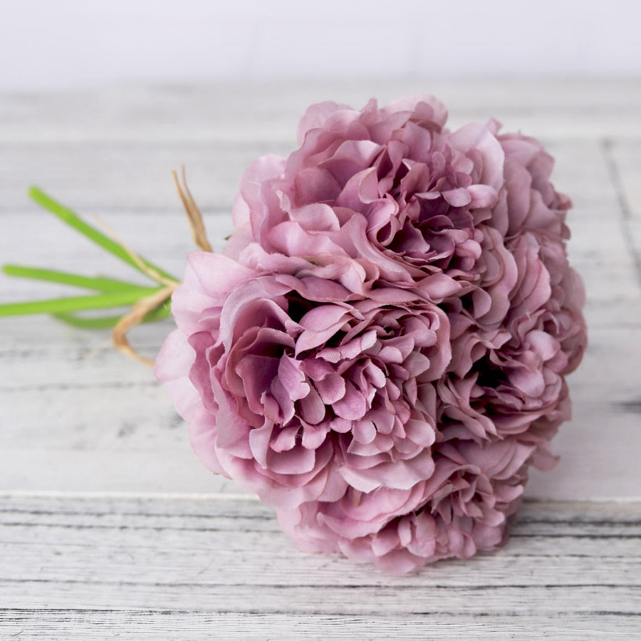 peony artificial artificial silk flowers for home decoration wedding bouquet for bride high quality fake flower faux living room - KiwisLove