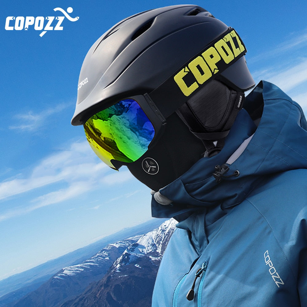 COPOZZ Brand Snowboard Ski Helmet Safety Integrally-molded Breathable Helmet Men Women Skateboard Skiing Helmet Size 55-61cm - KiwisLove