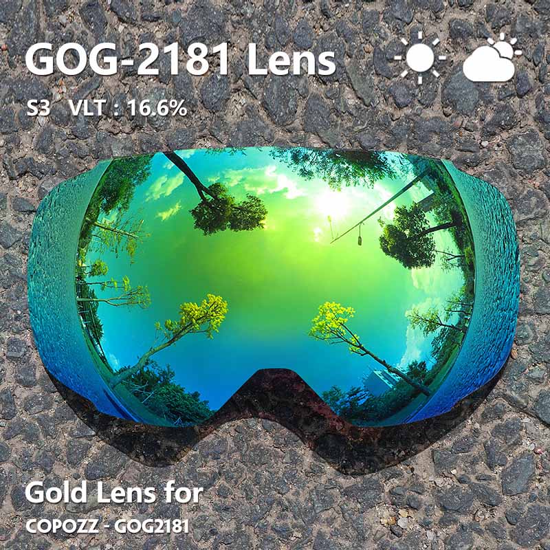 COPOZZ Magnetic Lenses for ski goggles GOG-2181 Lens Anti-fog UV400 Spherical Snow Ski glasses Snowboard goggles(Lens only) - KiwisLove