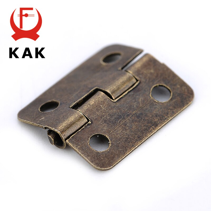 10PCS KAK Mini Bronze Gold Hinge Square Antique Door Hinges For Wooden Cabinet Drawer Jewellery Box Furniture Hardware - KiwisLove