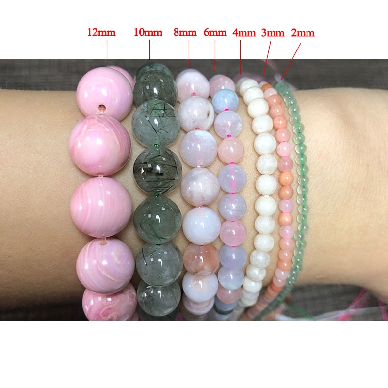 Dull Polish Matte Pink Aventurine Stone Beads Natural Round Loose Spacer Beads For Jewelry Making DIY Bracelet 15&#39;&#39; 4/6/8/10mm