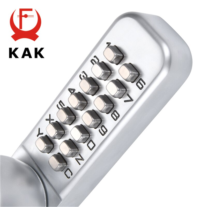 KAK Zinc Alloy Combination Mechanical Digital Door Lock No Power Push Button Code Locks For Home Security Furniture Hardware - KiwisLove