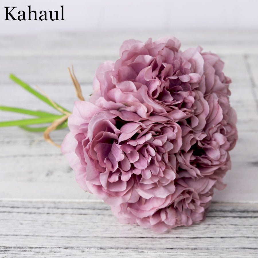 peony artificial artificial silk flowers for home decoration wedding bouquet for bride high quality fake flower faux living room - KiwisLove