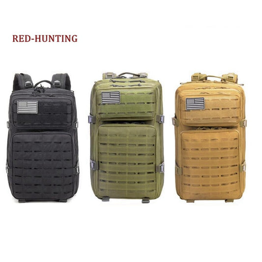 Military Tactical Backpack 40L Outdoor Rucksack Waterproof 900D Oxford Fabric Assault Pack for Outdoor Hiking Camping Trekking - KiwisLove