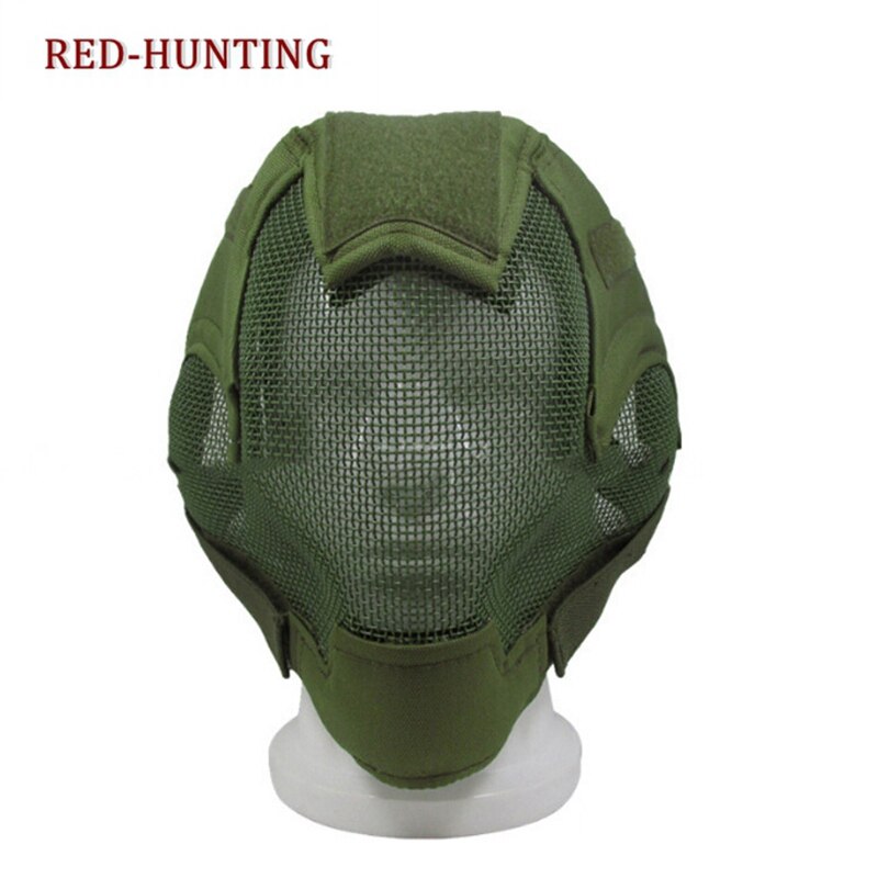 Hot Tactical Airsoft Full Face Mask Safety Metal Mesh War Game Steel Net Mesh Paintball Protection Gear Outdoor - KiwisLove