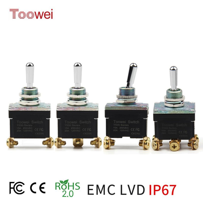 ON-OFF-ON ON-ON Full type Momentary Screw Toggle Switch SPST SPDT DPST DPDT IP67 - KiwisLove