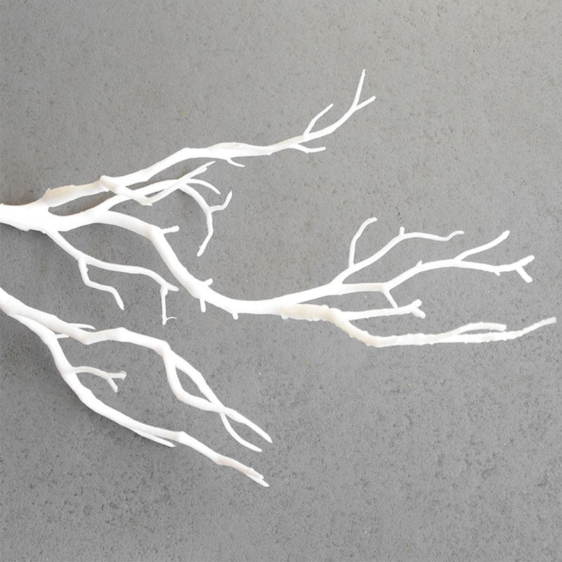 Artificial plastic branch darkness witch DIY antler headband accessories horns fake tree bifurcated white christmas decoration - KiwisLove