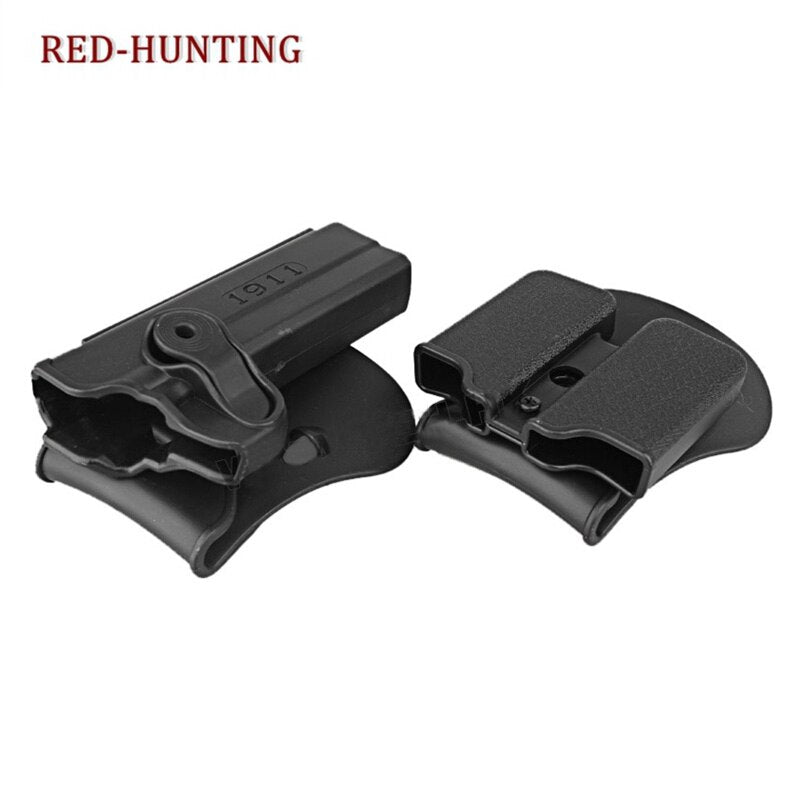 Tactical Gun Pistol Holsters with Magazine Clip Pouch Hunting IMI Holster Colt 1911 Right Hand Belt Loop Paddle Holster for 1911 - KiwisLove