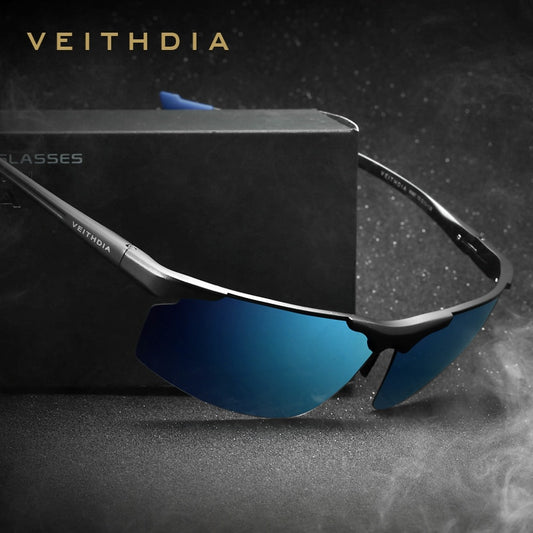 VEITHDIA Aluminum Men's Sunglasses Polarized UV400 Driving Sun Glasses Eyewear Accessories For Men Blue Coating Mirror 6587 - KiwisLove