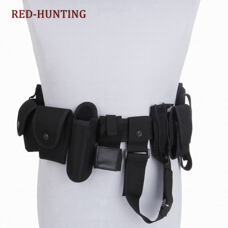 New Tactical Waist Belt Multifunctional Duty Belt Army Polices Guard Utility Kit Set Handcuffs Pouch Flashlight Case Gun Holster - KiwisLove