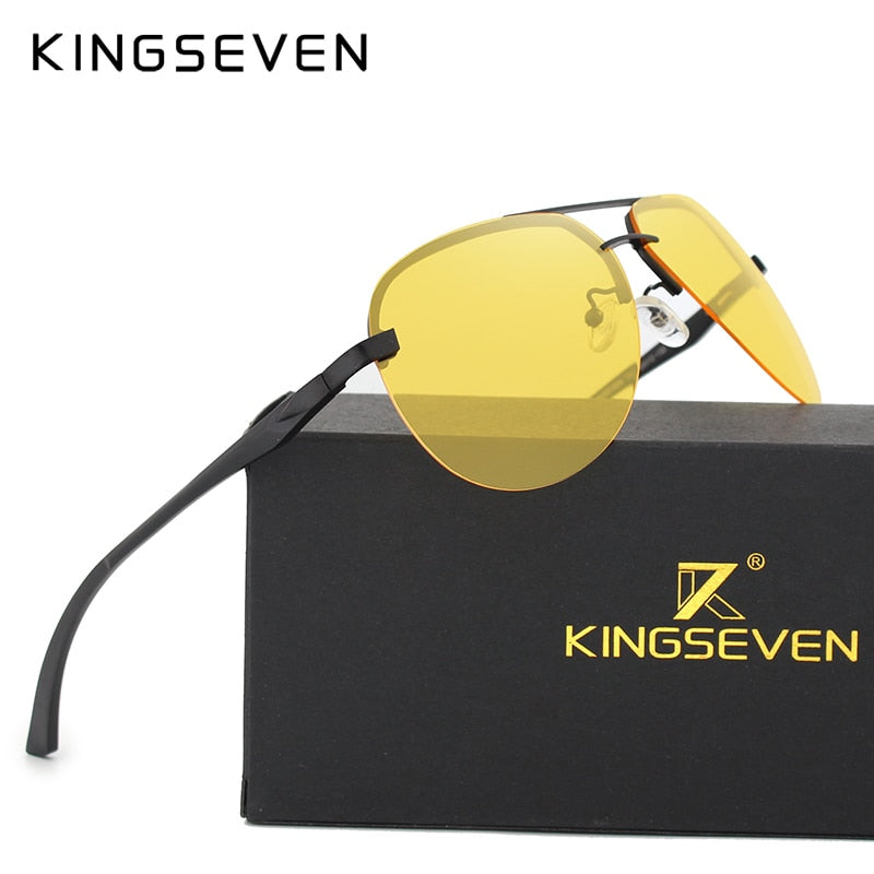KINGSEVEN Polarized Night vision Sunglasses Mens Original Box Goggles Women Designer Leisure Glasses Oculos de sol Eyewea - KiwisLove