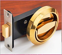 KAK Stainless Steel 304 Recessed Invisible Cup Handle Privacy Hidden Door Locks Cabinet Pulls Handle Fire Proof Disk Ring Lock - KiwisLove