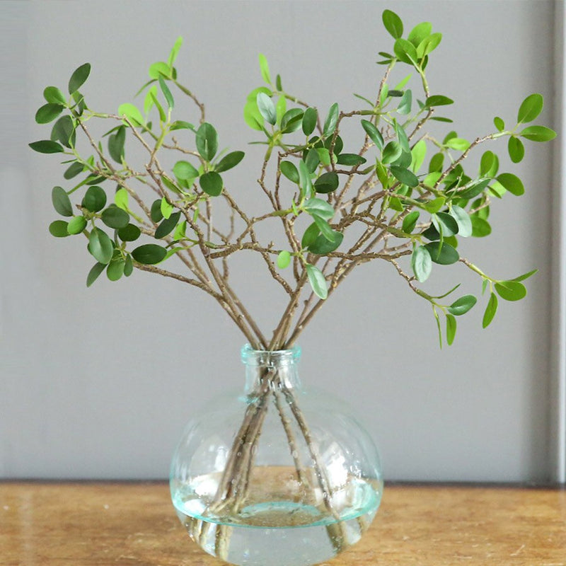 artificial eucalyptus leaves branches plastic plants mini outdoor wedding home decoration flower arrangement floral accessories - KiwisLove