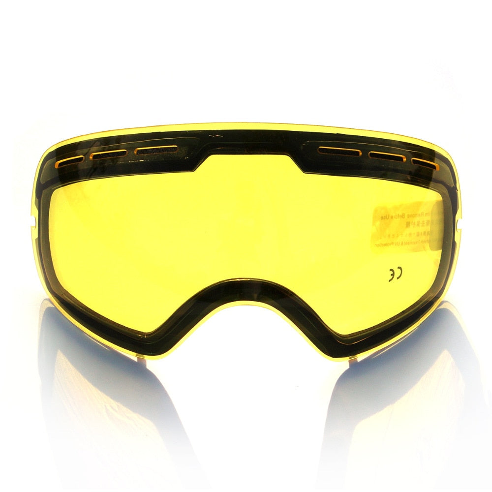 New COPOZZ brand double brightening lens for ski goggles of Model GOG-201 increase the brightness Cloudy night to use(only lens) - KiwisLove