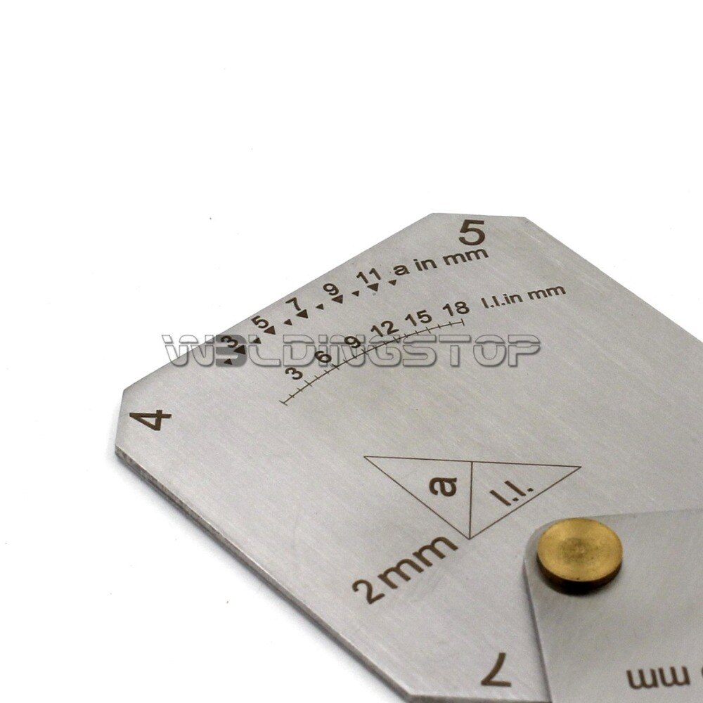 Square Welding Gage Weld Fillet Throat/leg Width Inspection Tool 50/60 Degree Bevel Angel Metric - KiwisLove