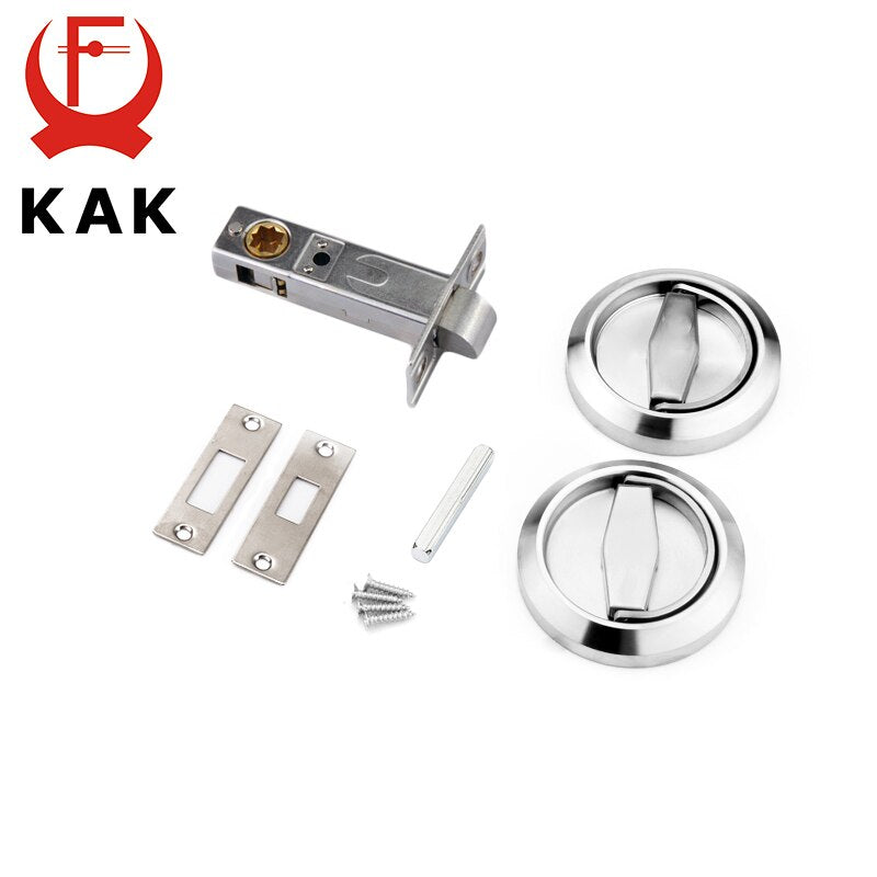 KAK Hidden Door Locks Stainless Steel Handle Recessed Cabinet Invisible Pull Mechanical Outdoor Lock For Fire Proof Hardware - KiwisLove