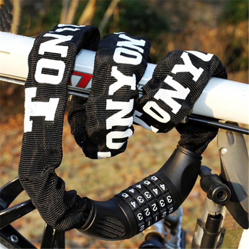 Tonyon 5-Digital Password  Steel Chain Lock Anti Theft Bicycle  Motorcycle - KiwisLove