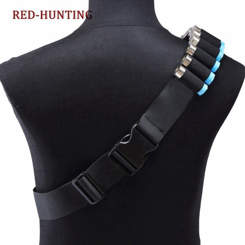 130cm Tactical Hunting Shot gun 12 GA Belt Nylon Airsoft 26 Rounds Bullet Ammo Holster Pouch Belt Accessories - KiwisLove