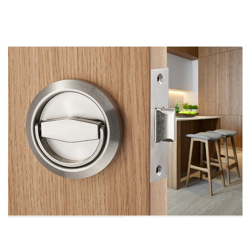 KAK Hidden Door Locks Stainless Steel Handle Kitchen Bedroom Invisible Pulls Mechanical Outdoor Lock For Fire Proof Hardware - KiwisLove