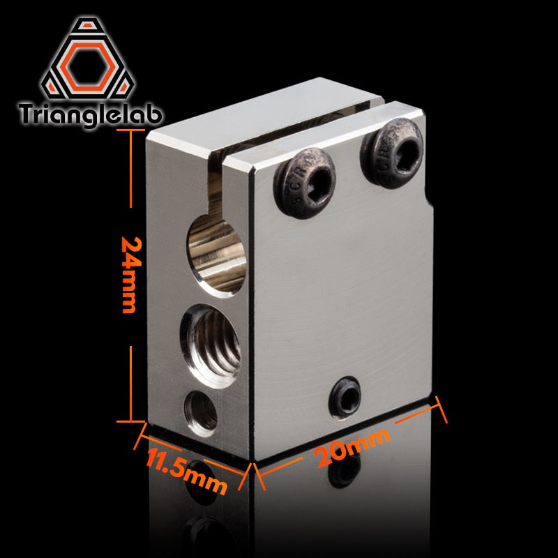 Trianglelab PT100 Volcano Plated Copper Heat Block For Volcano Hotend 3D Printer Heate Block For DDB Extruder - KiwisLove