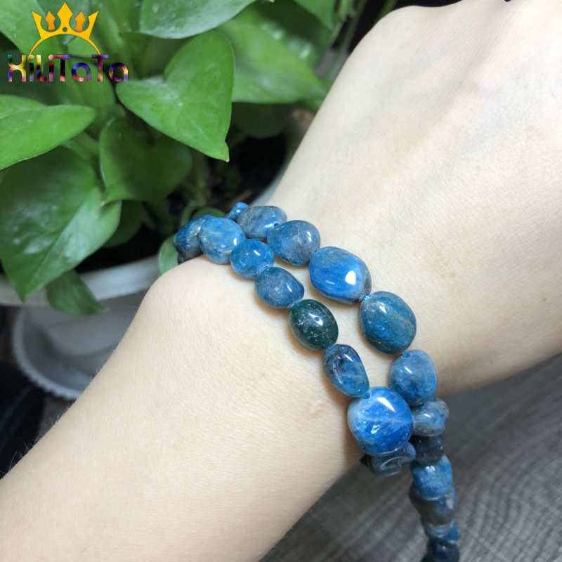 8-10mm Irregular  Natural Blue Apatite Beads Loose Stone Beads For Jewelry Making DIY Bracelet Necklace Charms Accessories 15&#39;&#39; - KiwisLove
