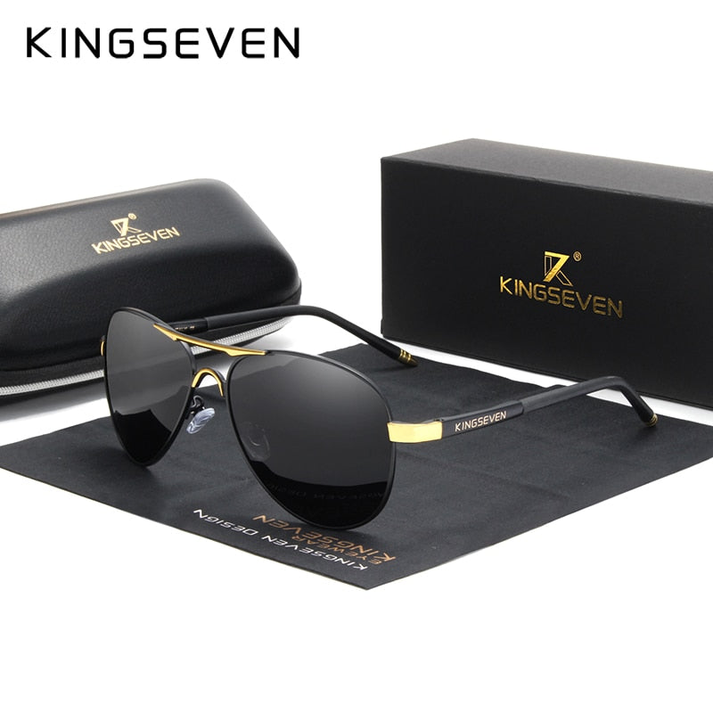 KINGSEVEN Brand 2020 Men's Glasses Driving Polarized Sunglasses Men And Women Aluminum Fashion Eyewear Gafas De Sol Shades - KiwisLove