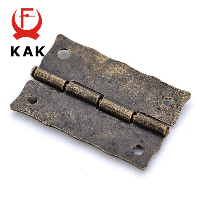10PCS KAK Antique Bronze Hinges Cabinet Door Drawer Decorative Mini Hinge For Jewelry Storage Wooden Box Furniture Hardware - KiwisLove