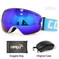 COPOZZ Ski Goggles with Box Case Ski Mask UV400 Anti-fog Snow Goggles Big Spherical Skiing Snowboarding for Women Men - KiwisLove