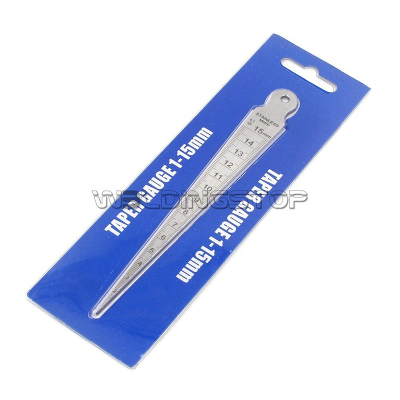 Welding Taper Gauge slot width, gap hole size gage metric &amp; inch, 2.7mm thickness stainless plate measuring tool - KiwisLove