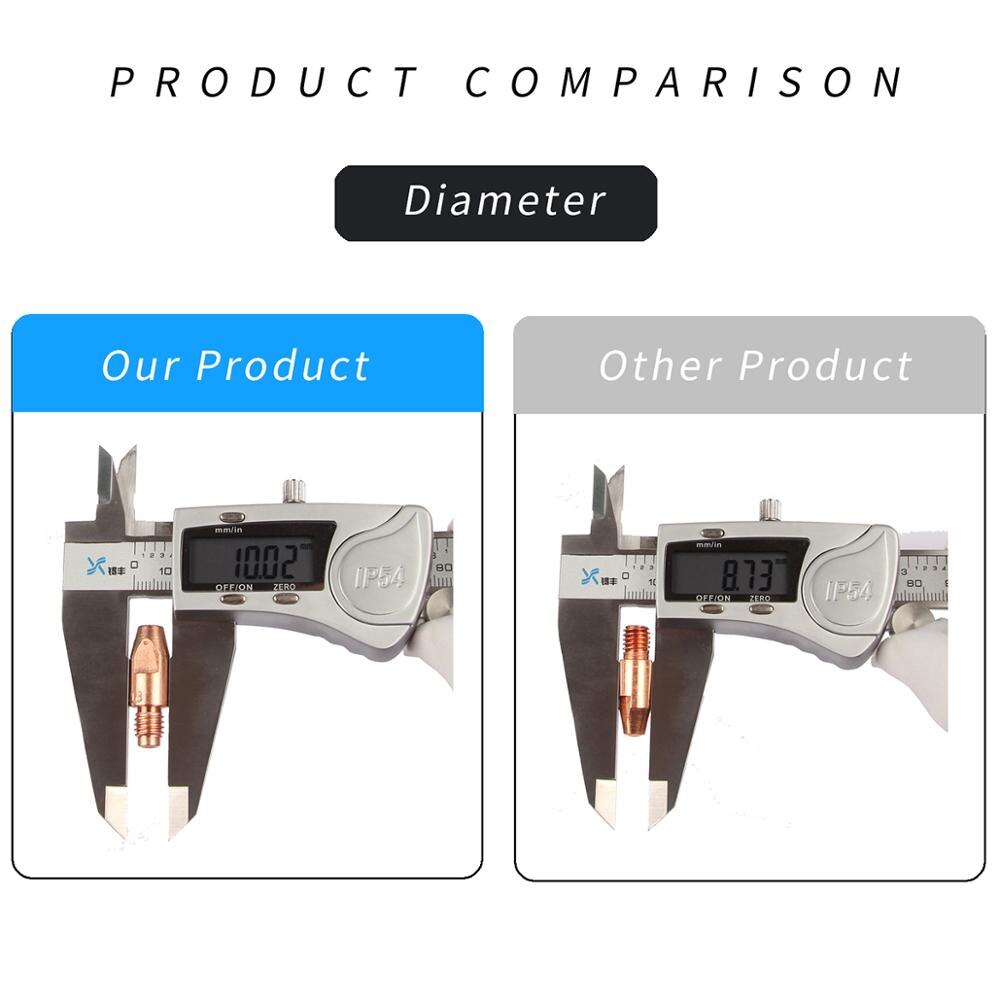 10Pcs MB 36KD Contact Tips Consumables M8*30mm 0.8/1.0/1.2mm Holder Torch Gun Nozzle MIG/MAG Co2/Gas Accessories Soldering Tool - KiwisLove