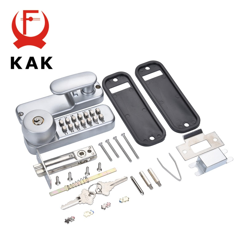 KAK Zinc Alloy Combination Mechanical Digital Door Lock No Power Push Button Code Locks For Home Security Furniture Hardware - KiwisLove